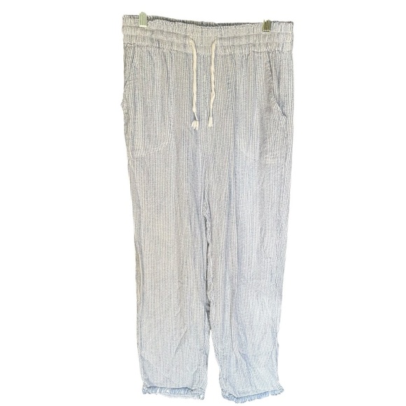 Aerie - Blue Striped Knit Pants Sz M - Picture 2 of 8